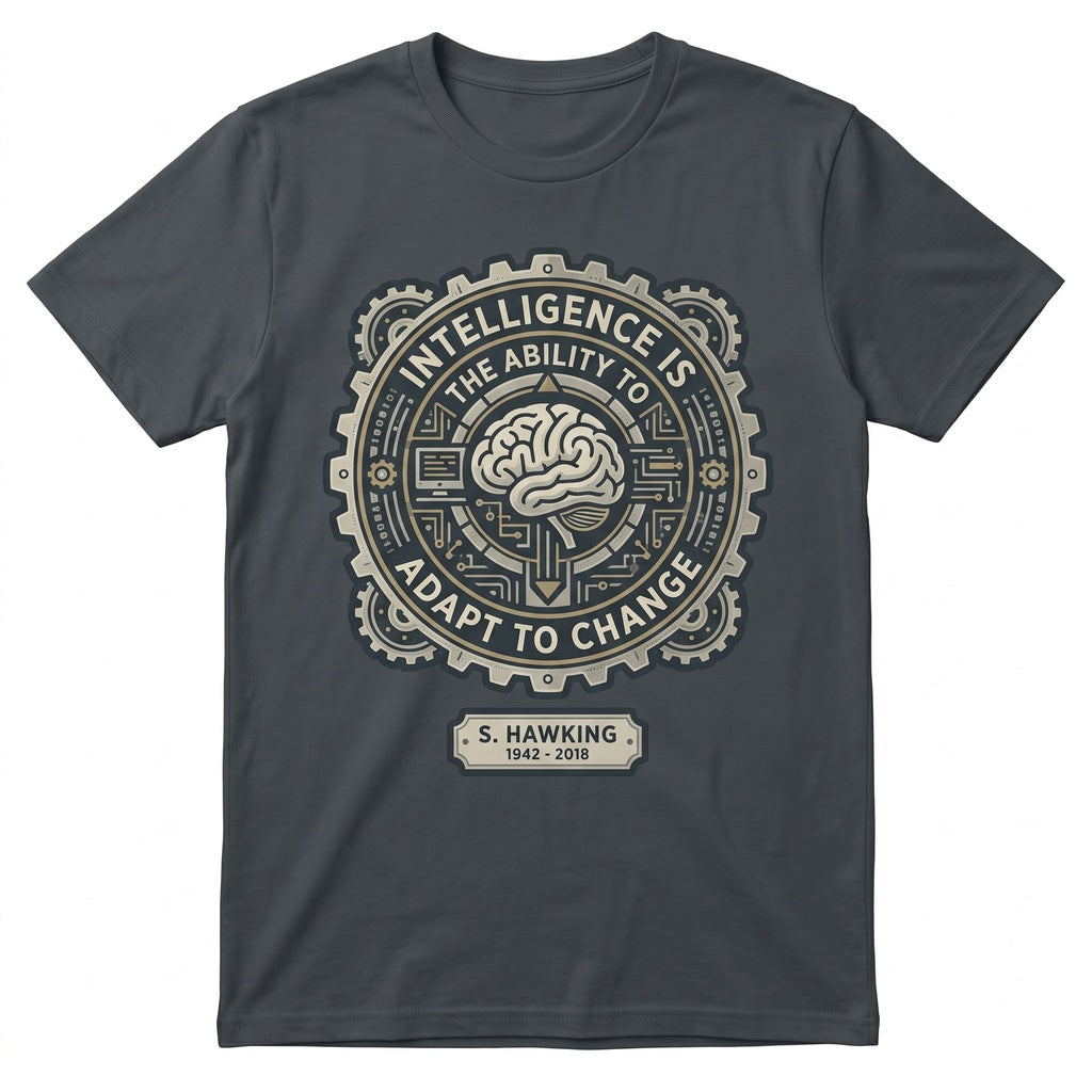 Stephen Hawking Intelligence Quote Physics Science Geek Nerd Birthday Gift Apparel Unisex TShirt
