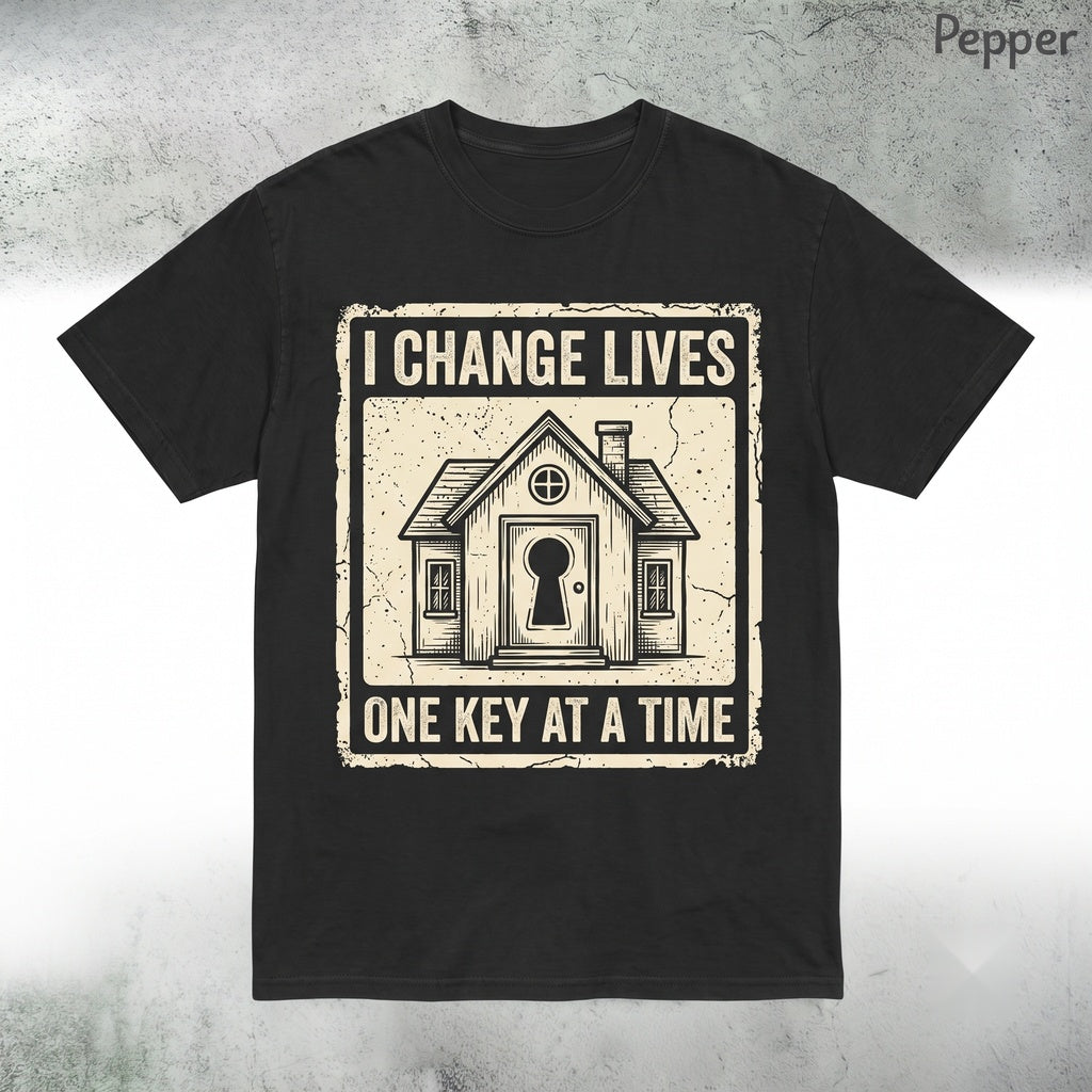 Real Estate Agent I Change Lives One Key at a Time Apparel Graphic Unisex TShirt