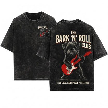 Affenpinscher Rock Guitar Music Lover Monkey Terrier Mom Dad Gift Funny Dog Style Unisex Wash T-Shirt