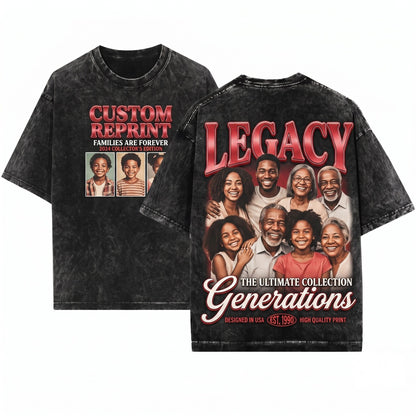 Personalized Custom Photo Graphic 90s Rap Retro Bootleg Heavyweight Cotton Unisex Wash T-Shirt