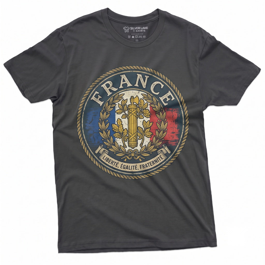 France Flag National French Lover Gift Vintage Country Pride Apparel Paris Souvenir Graphic Unisex TShirt
