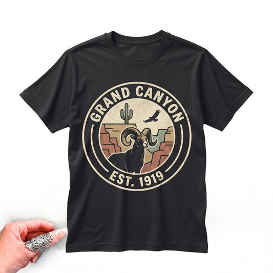 Vintage Grand Canyon Graphic National Park Desert Wildlife Classic Western Travel Nature Apparel Unisex TShirt