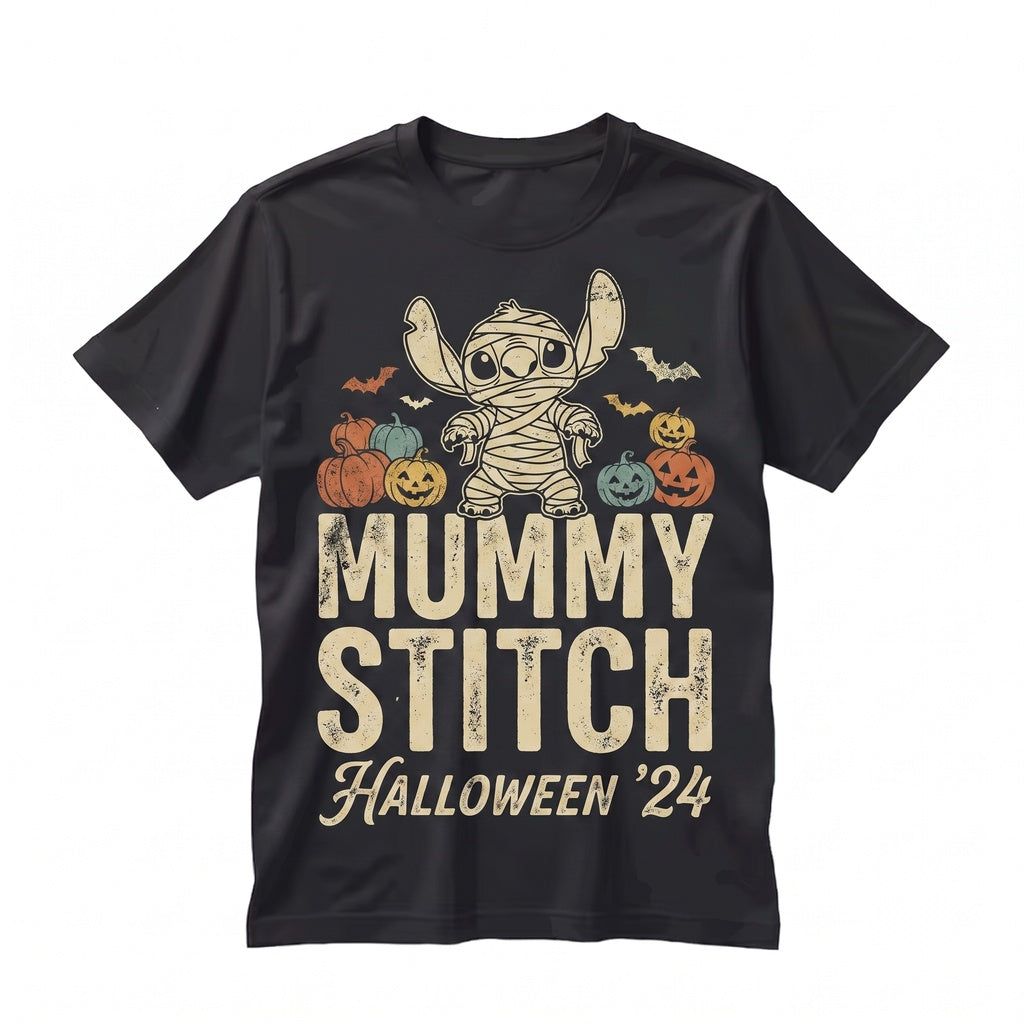 Vintage Character Halloween Lights Matching Family Vacation Spooky Season 2026 Theme Park Unisex TShirt