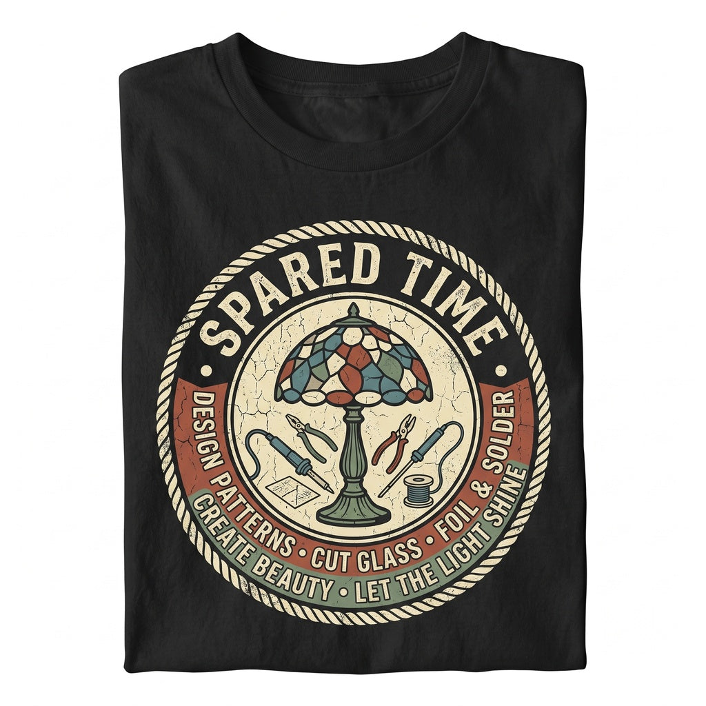 Stained Glass Distressed Graphic Hobby Craft Apparel Unisex TShirt