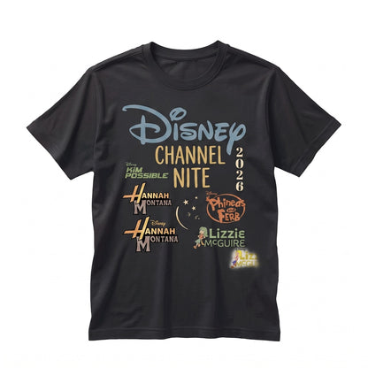 2-Sided 2026 Channel Night Retro 2000s TV Movie Nostalgia Y2K Pop Star Graphic Unisex TShirt
