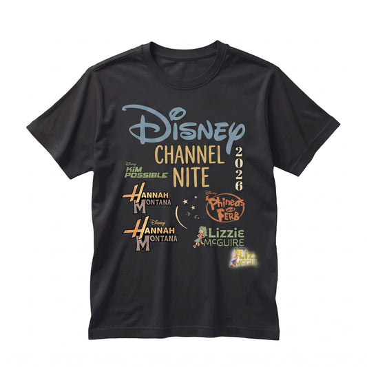 2-Sided 2026 Channel Night Retro 2000s TV Movie Nostalgia Y2K Pop Star Graphic Unisex TShirt