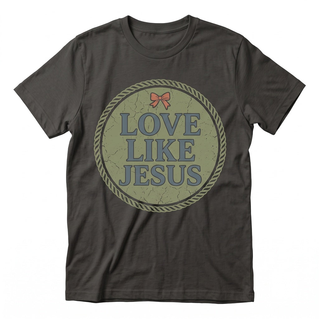 Love Like Jesus Front and Back Pastel Christian Religious Faith Gospel Crewneck Pullover Sweater Unisex TShirt
