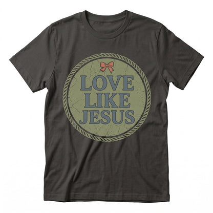 Love Like Jesus Front and Back Pastel Christian Religious Faith Gospel Crewneck Pullover Sweater Unisex TShirt
