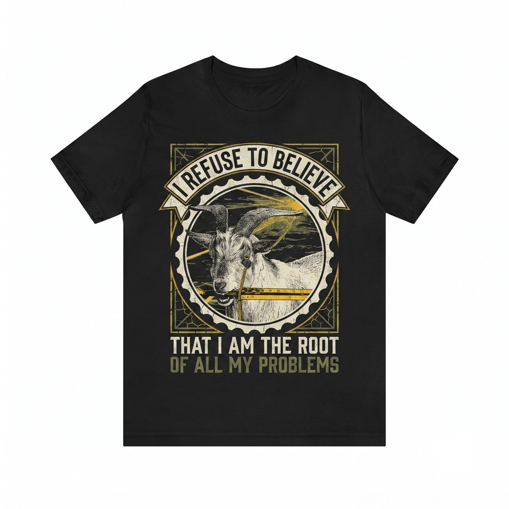 I Refuse To Believe Funny Sarcastic Farm Animal Goat Unisex TShirt
