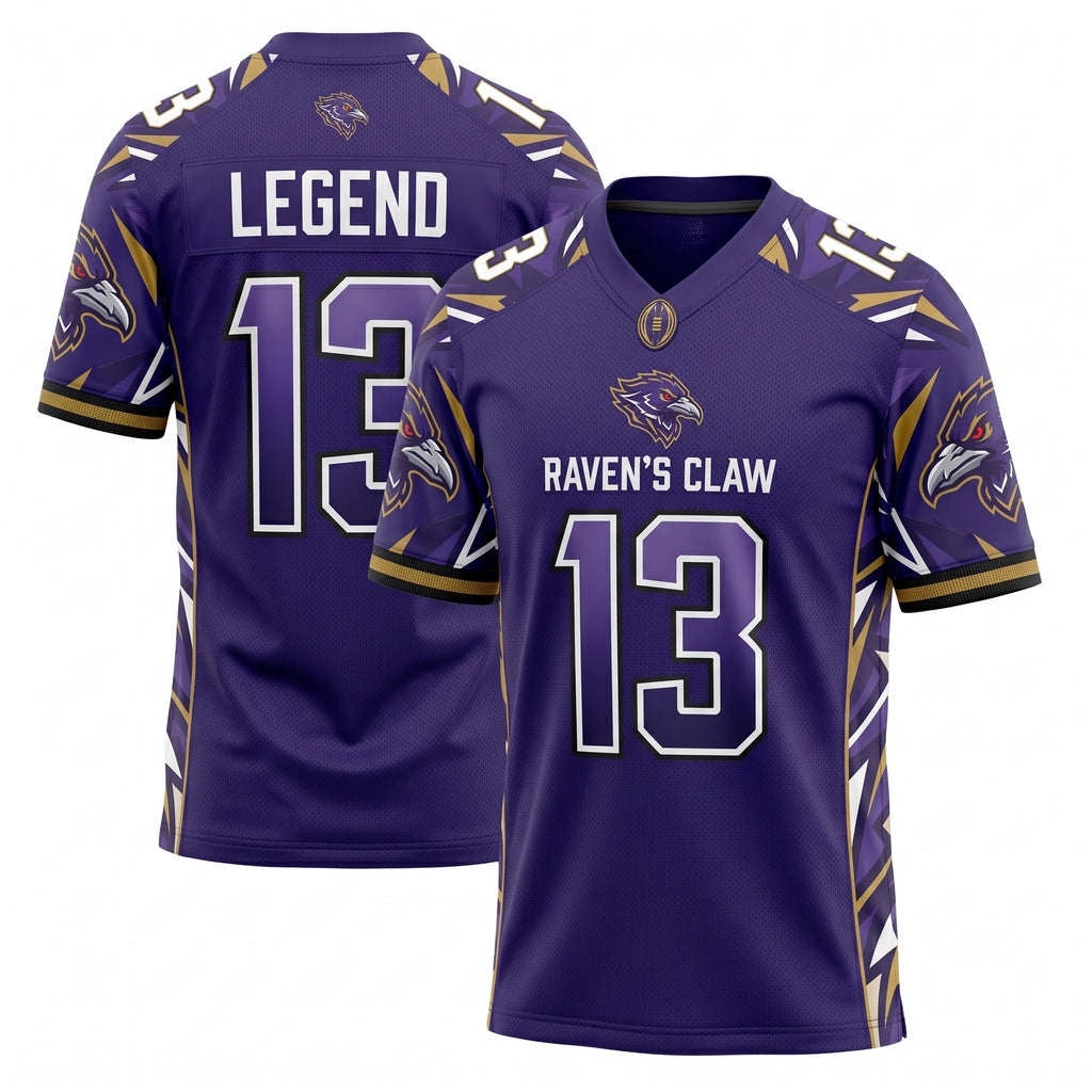 Unisex Athletic Game Day Football Fan Jersey - Lightweight Breathable Stitched Mesh