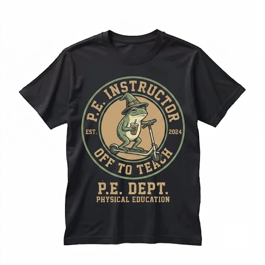Silly Frog Iced Coffee Elementary Physical Education Teacher Back To School Unisex TShirt