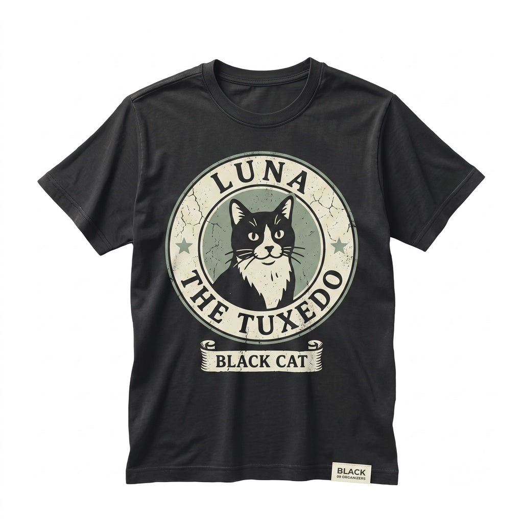 Customized Dog Vintage Photo Graphic Cat Lover Mom Dad Owner Gift Unisex TShirt