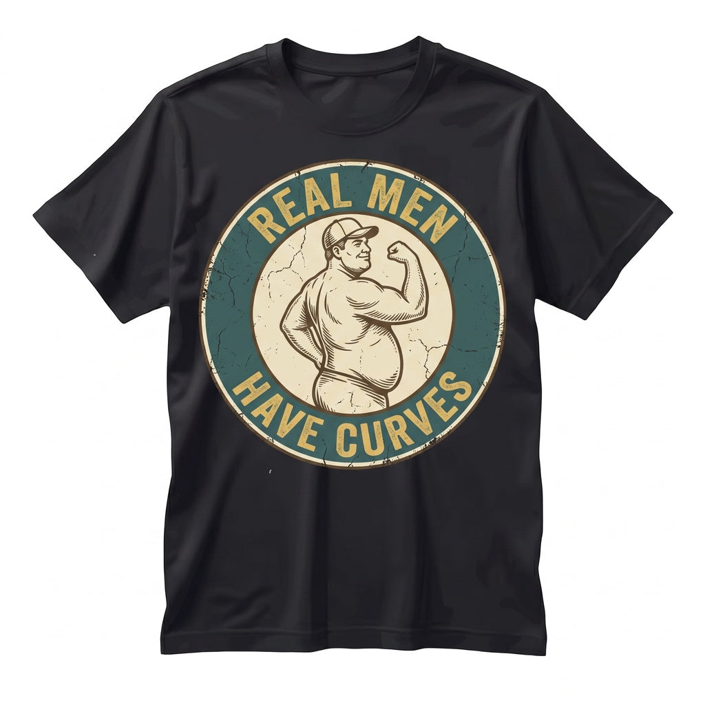 Dad Bod Real Men Have Curves Funny Joke Birthday Fathers Day Humor Gift for Him Unisex TShirt
