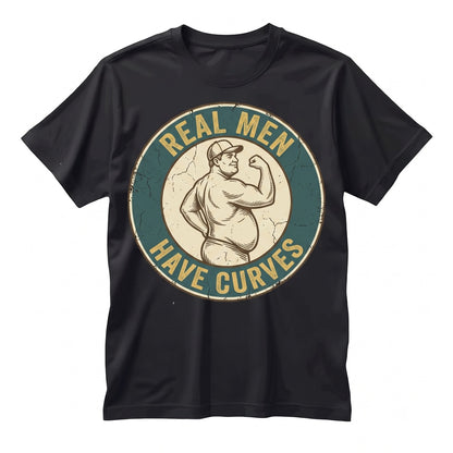 Dad Bod Real Men Have Curves Funny Joke Birthday Fathers Day Humor Gift for Him Unisex TShirt