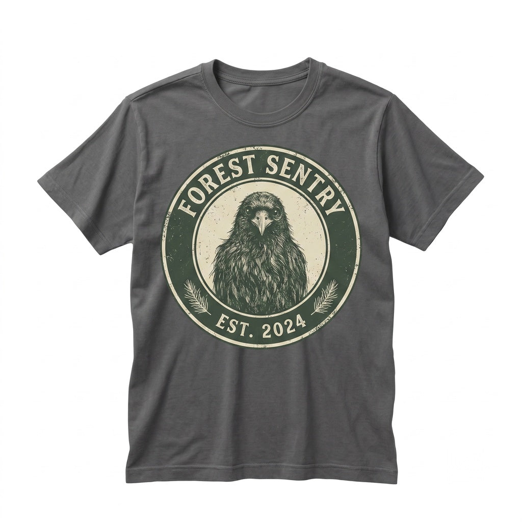 Hand-Drawn Crow Sketch Black Raven Bird Lover Funny Graphic Gift Unisex TShirt