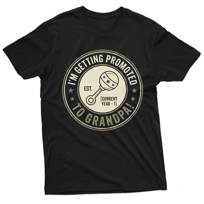 Promoted To Grandpa Gender Reveal Party Announcement Ideas Unisex TShirt