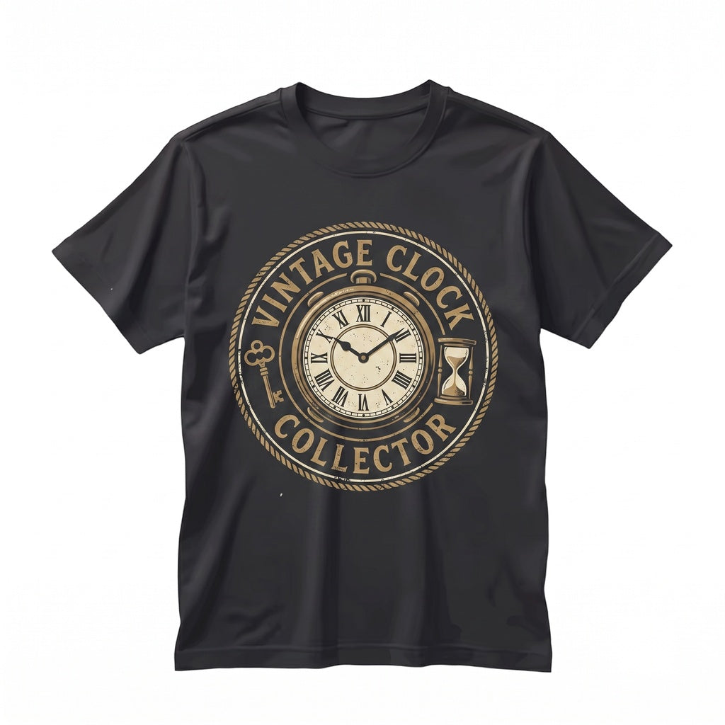 Vintage Clock Collector Steampunk Horology Antique Watch Timepiece Enthusiast Retro Dad Gift Unisex TShirt