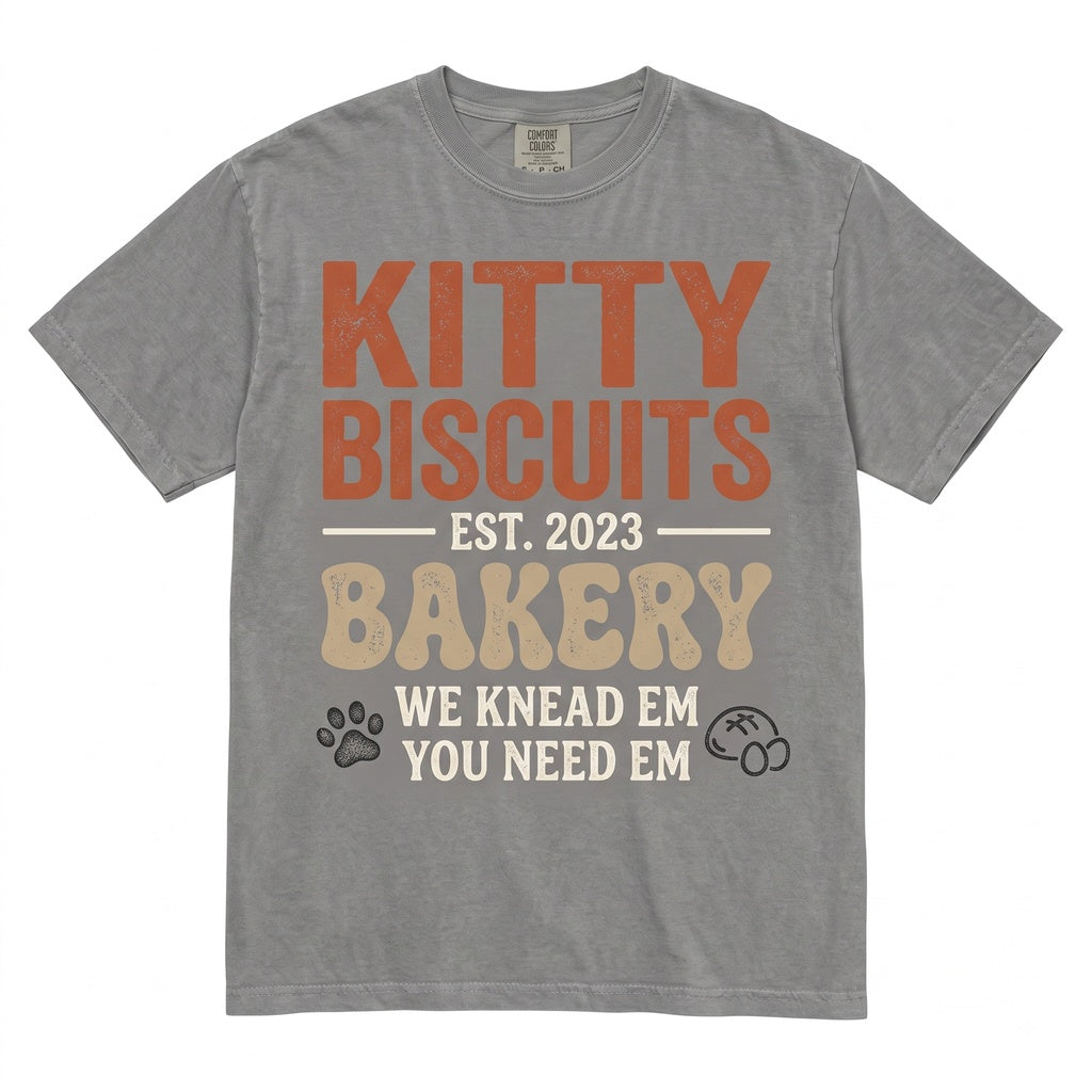 Funny Cat Sourdough Biscuit Making Bakery Meme Feline Lover Gift Unisex TShirt