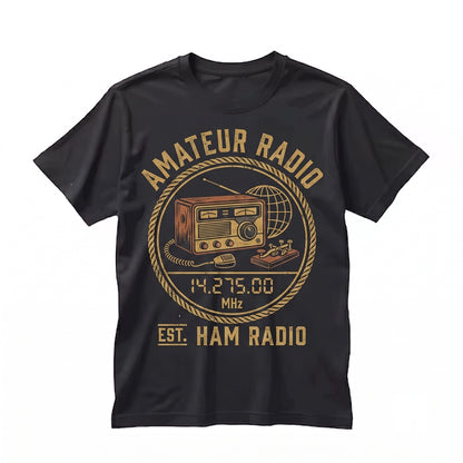 Vintage Amateur Ham Radio Operator Gift DXing Hobbyist Communication Enthusiast Unisex TShirt
