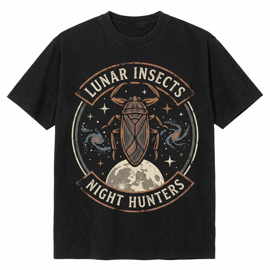 Three Giant Water Bug Retro Insect Moon Graphic Vintage Wildlife Nature Lover Gift Unisex TShirt