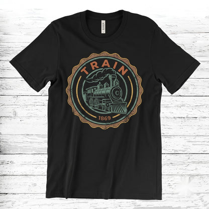 Vintage Locomotive Railroad Train Engineer Conductor Enthusiast Gifts for Men Graphic Unisex TShirt