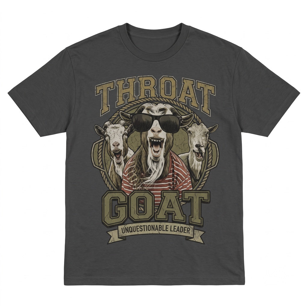 Funny Throat Goat Animal Pun Graphic Zoo Visit Apparel Unisex TShirt