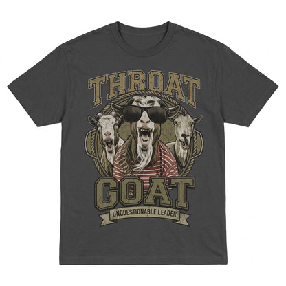 Funny Throat Goat Animal Pun Graphic Zoo Visit Apparel Unisex TShirt