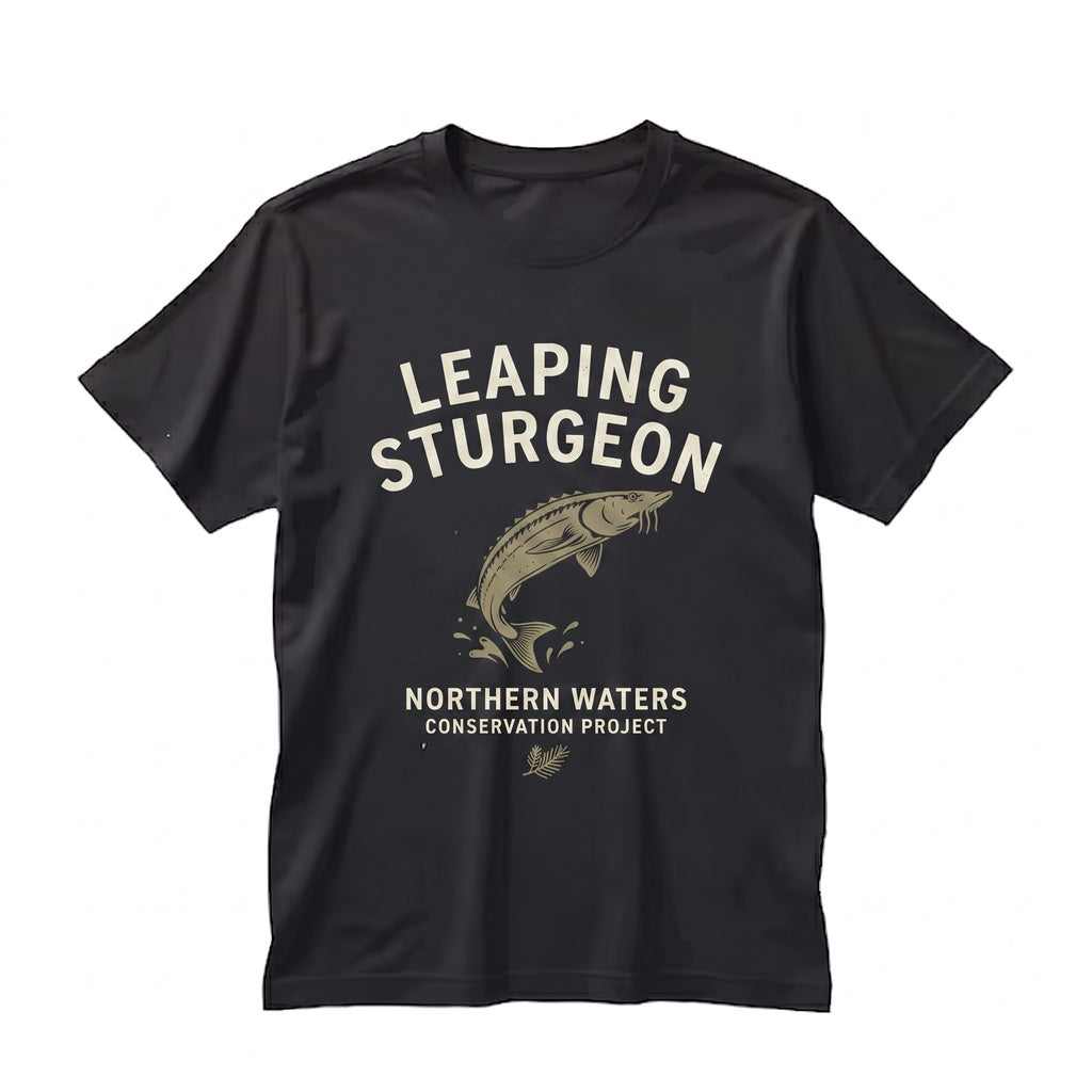 Vintage 90s Sturgeon Fish Retro River Monster Graphic Artistic Lake Nature Aesthetic Fisherman Apparel Unisex TShirt