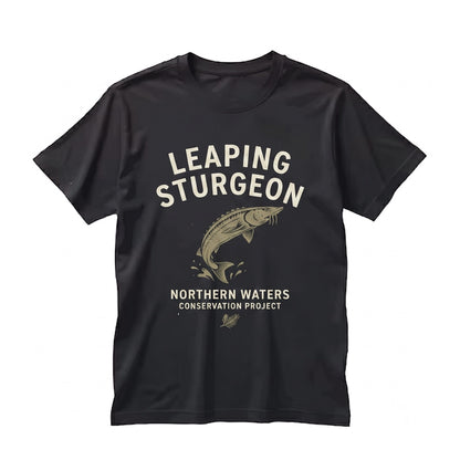 Vintage 90s Sturgeon Fish Retro River Monster Graphic Artistic Lake Nature Aesthetic Fisherman Apparel Unisex TShirt