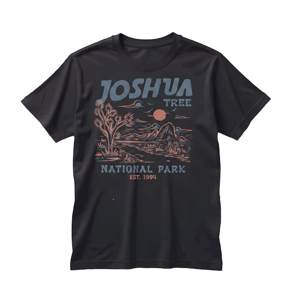 Joshua Tree National Park California Desert Vintage Retro Graphic Print Unisex TShirt