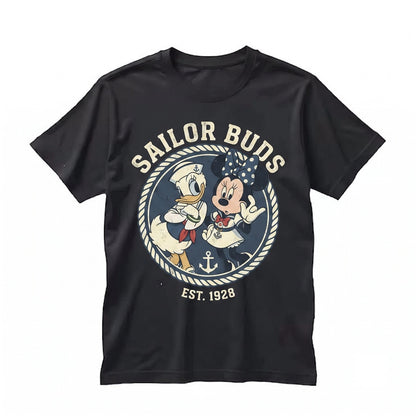 Personalized Family Vacation Duck Mouse Bow Graphic Front Back Trip Matching Unisex TShirt