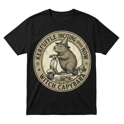 Off To Cause A Kerfuffle Funny Groundhog Scooter Silly Animal Sarcastic Adult Humor Graphic Unisex TShirt