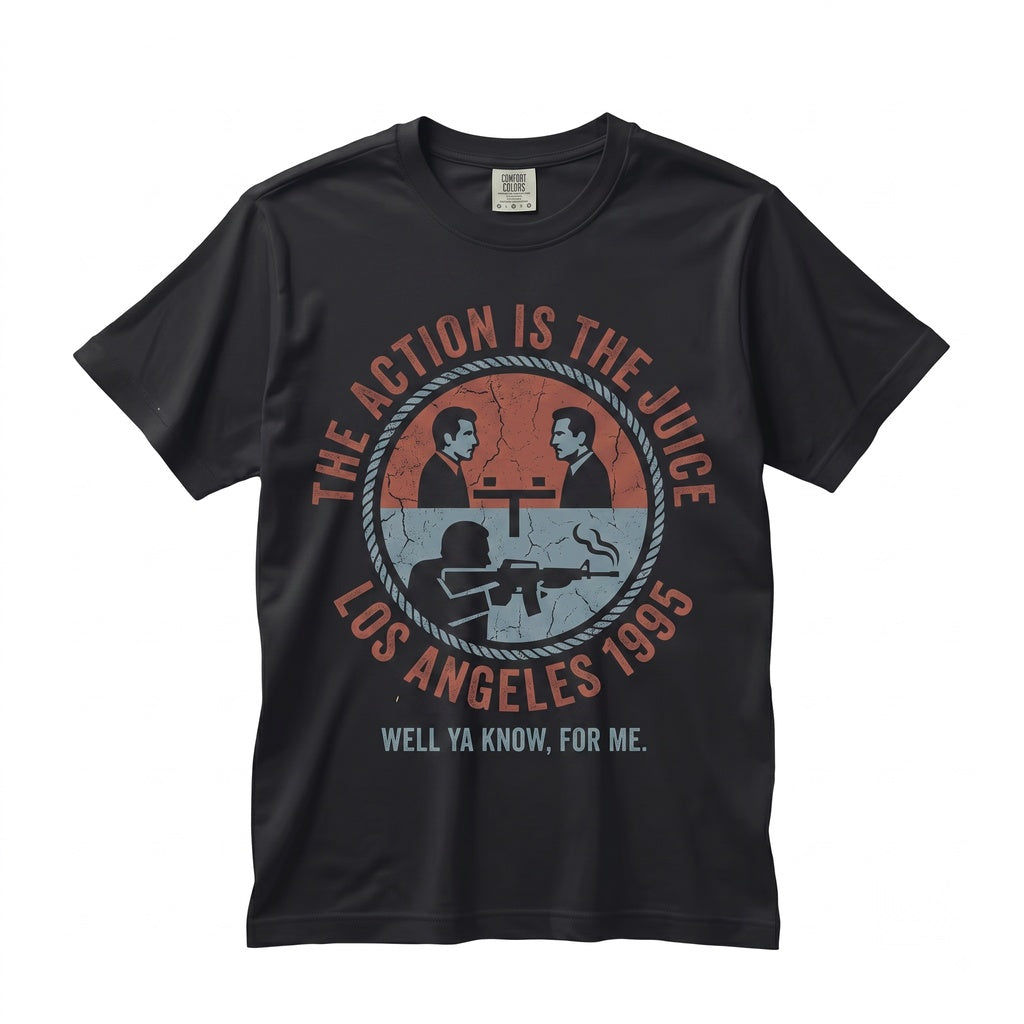 Vintage 90s Crime Film Diner Scene Graphic Cotton Top Unisex TShirt