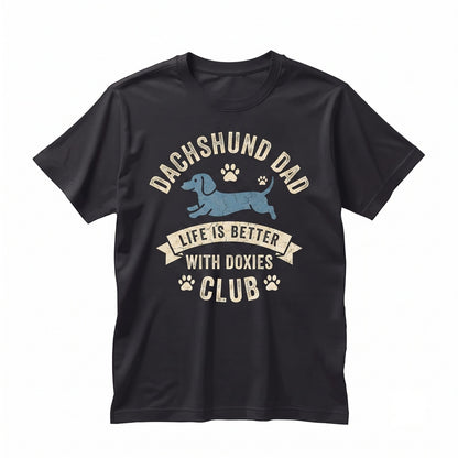 Dachshund Dad Top, Weiner Dog Owner Fathers Day Gift, Best Pet Apparel, Unisex TShirt