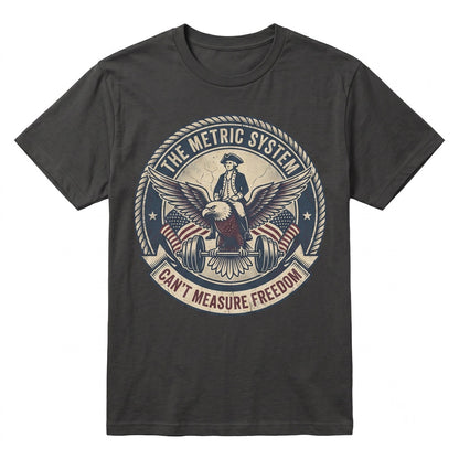 Metric System Cant Measure Freedom Tank Top, Funny Founding Father Gym American Eagle 4th of July Independence Day Patriotic Meme