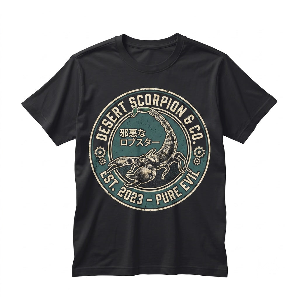 Evil Japanese Lobster Scorpion Graphic Retro Streetwear Cotton Unisex TShirt