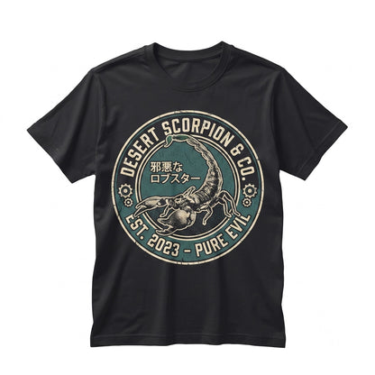 Evil Japanese Lobster Scorpion Graphic Retro Streetwear Cotton Unisex TShirt