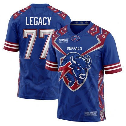 Unisex Custom Football Fan Jersey - Lightweight Stitched Breathable Game Day Mesh Apparel