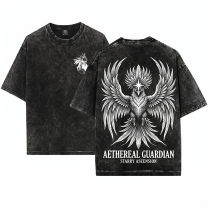 Minimalist Secretary Bird Silhouette Shirt Cute Sagittarius Serpentarius Nature Wildlife Gift Unisex Heavyweight Garment-Dyed T-Shirt