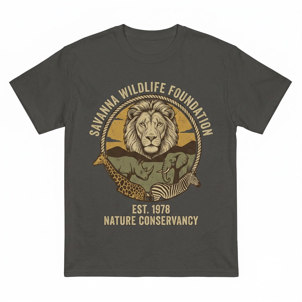 Vintage African Safari Graphic Wild Animal Rustic Adventure Gift Unisex TShirt