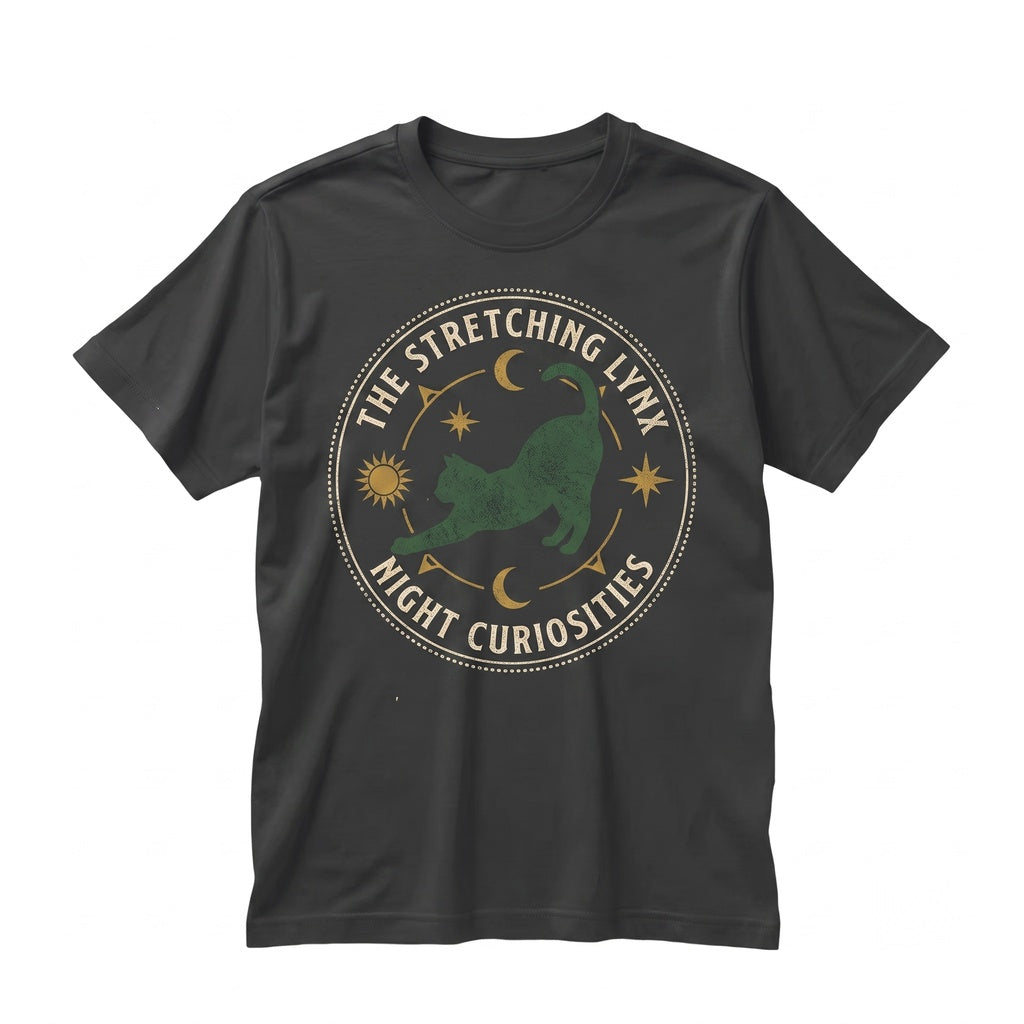 Vintage Feline Catching Snowflakes Graphic Winter Pet Apparel Unisex TShirt