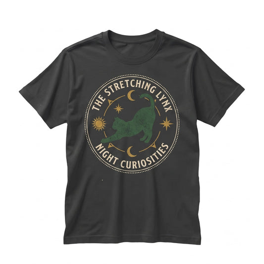 Vintage Feline Catching Snowflakes Graphic Winter Pet Apparel Unisex TShirt