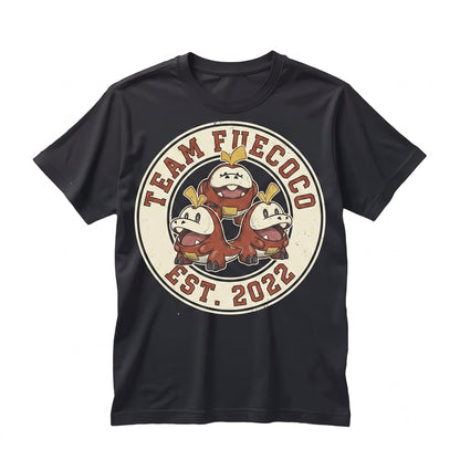 Fuecoco Vintage Wash Cute Fire Crocodile Anime Graphic Kawaii Retro Gamer Streetwear Unisex TShirt