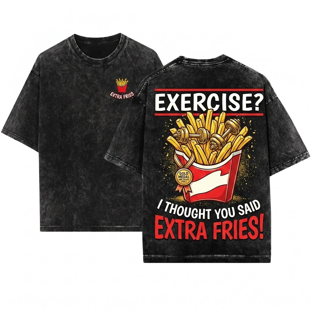 Humorous Gym Fitness Workout Joke Exercise Gifts For Him Her Unisex Wash T-Shirt