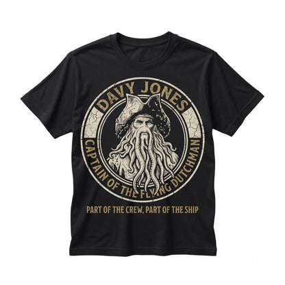 Oversized Davy Jones Sea Monster Graphic Theme Park Ride Dark Fantasy Unisex TShirt