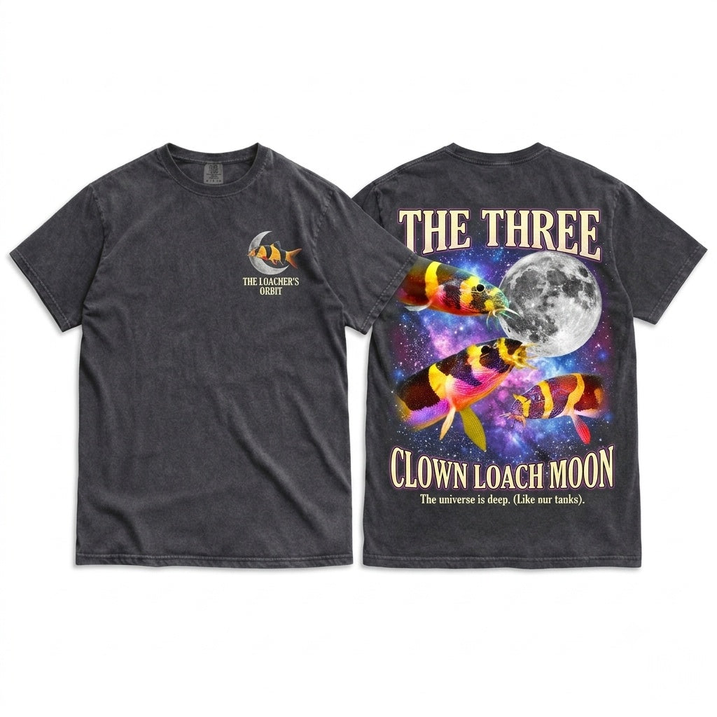 Three Kuhli Loach Pangio Semicincta Moon Galaxy Vintage Aquarium Aquatic Pet Lover Graphic Gift Unisex Wash T-Shirt
