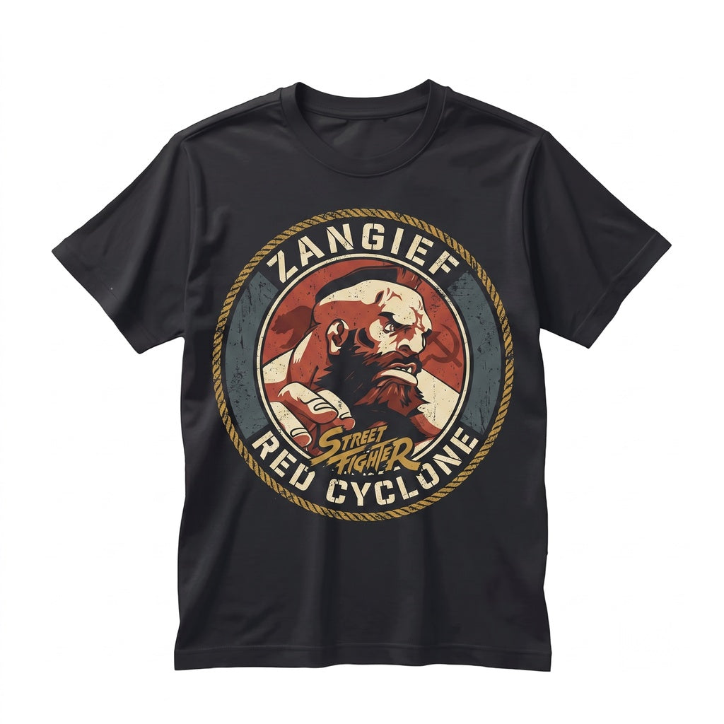 Zangief Retro Arcade Fighter Graphic Short Sleeve Crewneck Top Unisex TShirt