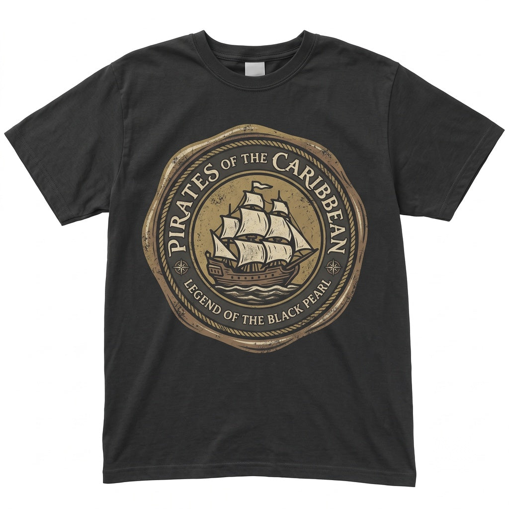 Vintage Sea Buccaneer Crew Graphic Curse of the Black Pearl Theme Jack Sparrow Land Yo Ho A Pirates Life For Me Unisex TShirt