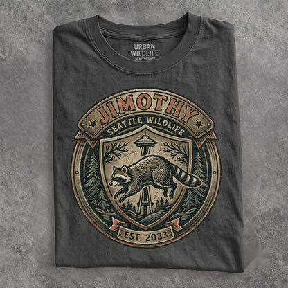 Jimothy Raccoon Viral Seattle Funny Round King Vintage Pacific Northwest Wildlife Unisex TShirt