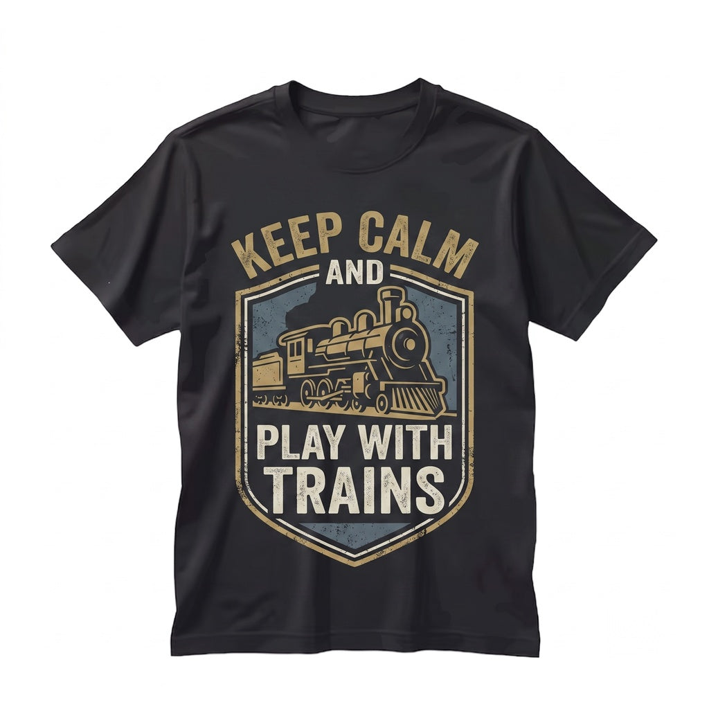 Play With Vintage Steam Engine Graphic Train Railroad Locomotive Apparel for Locomotive Enthusiasts Unisex TShirt